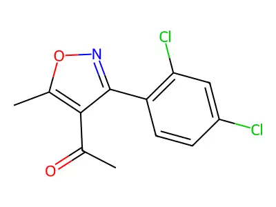 1-[3-(2,4-Dichlorophenyl)-5-methylisoxazol-4-yl]ethan-1-one structure