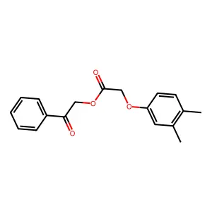 2-Oxo-2-phenylethyl (3,4-dimethylphenoxy)acetate structure