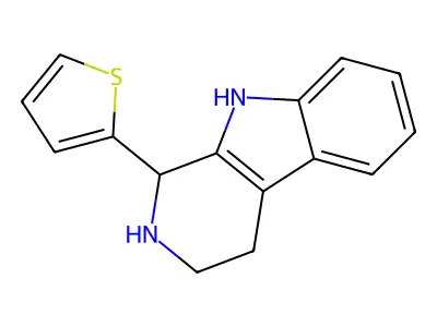 1H-Pyrido[3,4-b]indole, 2,3,4,9-tetrahydro-1-(2-thienyl)- structure
