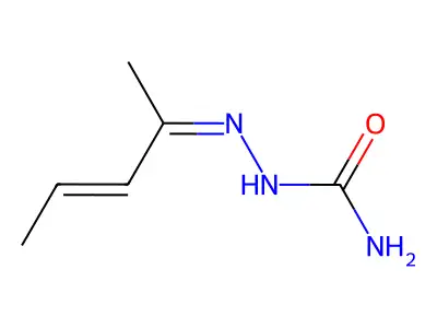 [(Z)-[(E)-Pent-3-en-2-ylidene]amino]urea structure