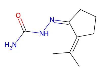 2-(1-Methylethylidene)cyclopentanone semicarbazone structure