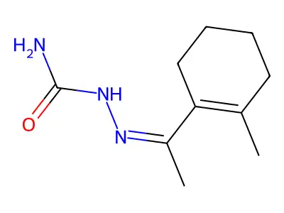 [(Z)-1-(2-methylcyclohexen-1-yl)ethylideneamino]urea structure