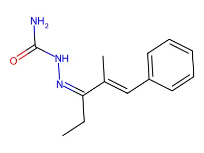 [(Z)-[(E)-2-Methyl-1-phenylpent-1-en-3-ylidene]amino]urea structure