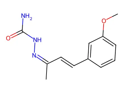 [(Z)-[(E)-4-(3-Methoxyphenyl)but-3-en-2-ylidene]amino]urea structure