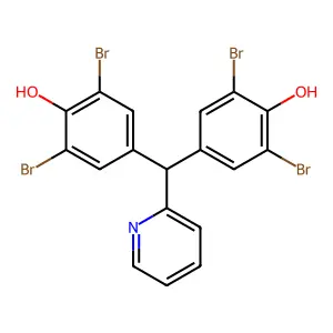 2,6-Dibromo-4-[(3,5-dibromo-4-hydroxyphenyl)-pyridin-2-ylmethyl]phenol structure