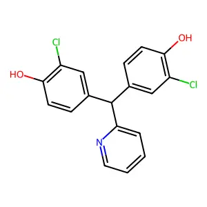 2-Chloro-4-[(3-chloro-4-hydroxyphenyl)-pyridin-2-ylmethyl]phenol structure