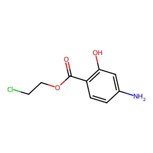 Salicylic acid, amino-, 2-chloroethyl ester structure