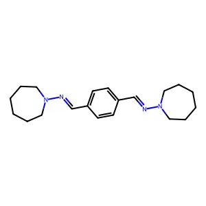 (1,4-Phenylene)bis[N-(azepan-1-yl)methanimine] structure