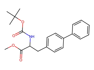 Methyl 2-[(2-methylpropan-2-yl)oxycarbonylamino]-3-(4-phenylphenyl)propanoate structure