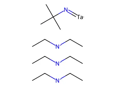 Tantalum tris(diethylamido)-tert-butylimide structure