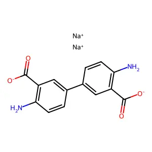 3,3'-Biphenyldicarboxylic acid, 4,4'-diamino-, disodium salt structure