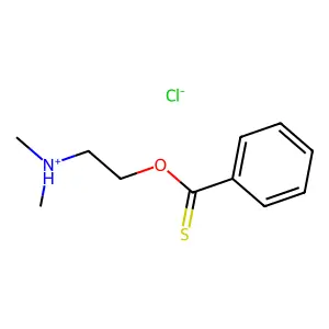 Benzoic acid, thio-, O-2-(dimethylamino)ethyl ester, hydrochloride structure