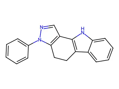 3-Phenyl-3,4,5,10-tetrahydropyrazolo[4,3-a]carbazole structure