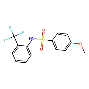 4-methoxy-N-[2-(trifluoromethyl)phenyl]benzenesulfonamide structure
