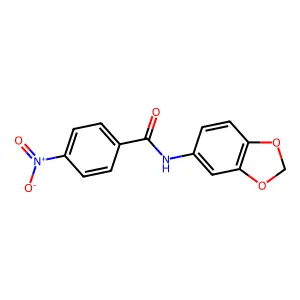 N-(1,3-benzodioxol-5-yl)-4-nitrobenzamide structure
