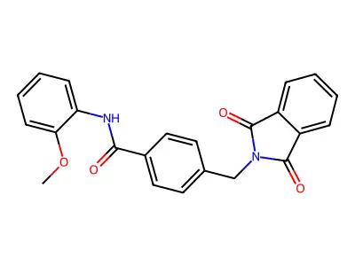 4-[(1,3-dioxoisoindol-2-yl)methyl]-N-(2-methoxyphenyl)benzamide structure