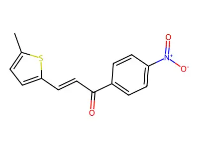 2-Propen-1-one, 3-(5-methyl-2-thienyl)-1-(4-nitrophenyl)- structure