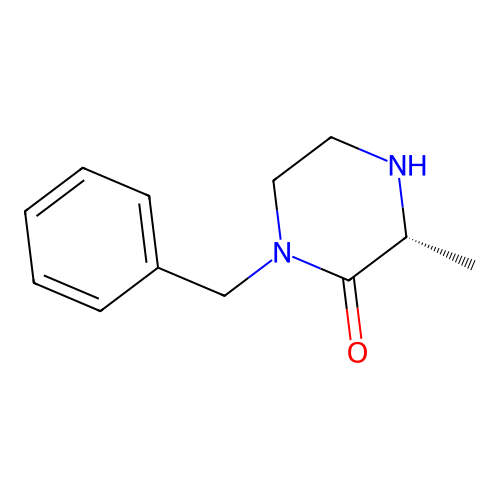 1-Benzyl-(3R)-methylpiperazine-2-one structure