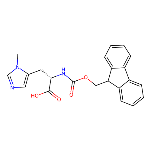 N-alpha-(9-Fluorenylmethyloxycarbonyl)-N3-methyl-L-histidine structure