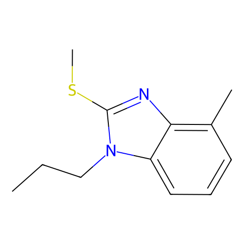 4-Methyl-2-methylthio-1-propylbenzimidazole structure