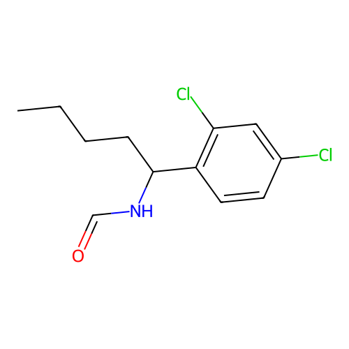 N-[1-(2,4-dichlorophenyl)pentyl]formamide structure
