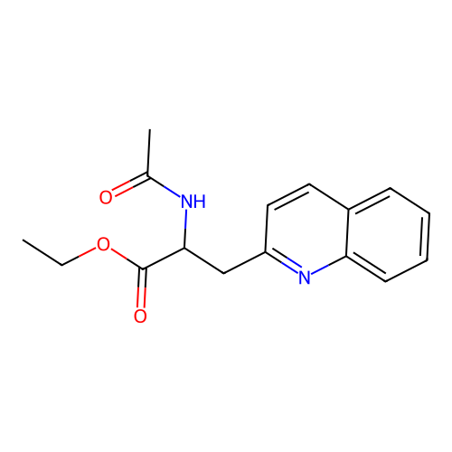 Ethyl N-acetyl-3-quinolin-2-ylalaninate structure