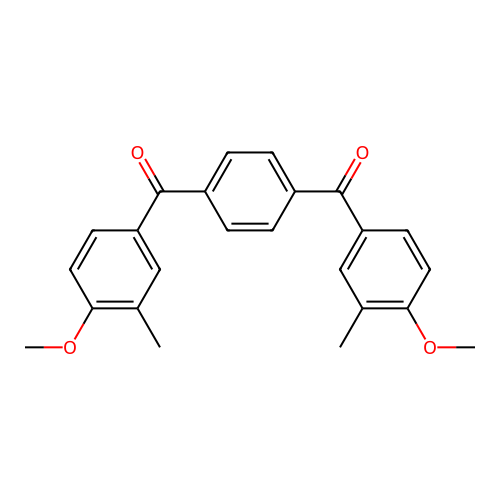 (1,4-Phenylene)bis[(4-methoxy-3-methylphenyl)methanone] structure