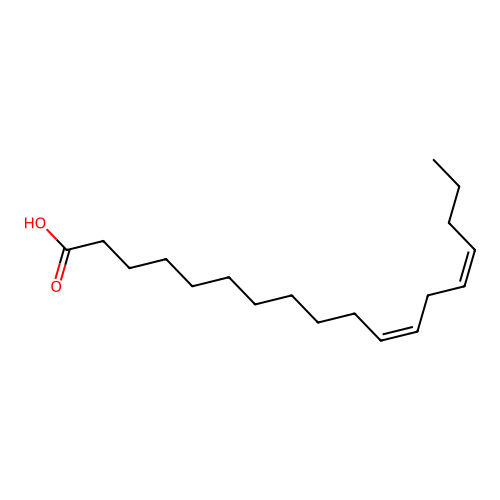 11Z,14Z-octadecadienoic acid structure