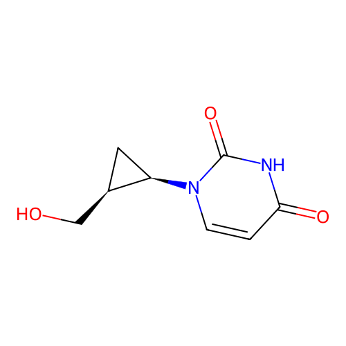 2,4(1H,3H)-Pyrimidinedione, 1-[2-(hydroxymethyl)cyclopropyl]-, cis- structure