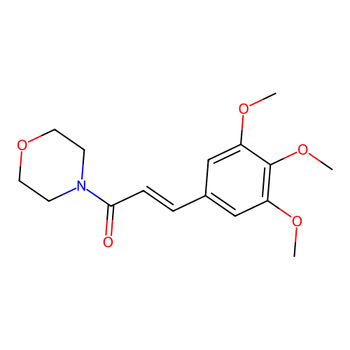Morpholine, 4-(3,4,5-trimethoxycinnamoyl)- structure