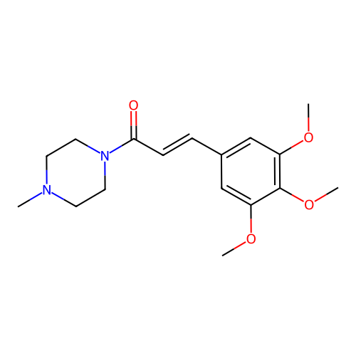 Piperazine, 1-methyl-4-(3,4,5-trimethoxycinnamoyl)- structure