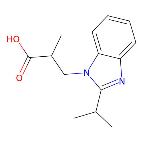3-(2-Isopropyl-benzoimidazol-1-yl)-2-methyl-propionic acid structure