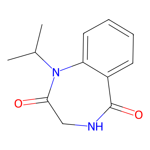 1-Propan-2-yl-3,4-dihydro-1,4-benzodiazepine-2,5-dione structure