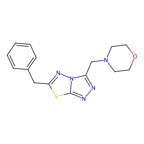 6-Benzyl-3-(4-morpholinylmethyl)[1,2,4]triazolo[3,4-b][1,3,4]thiadiazole structure