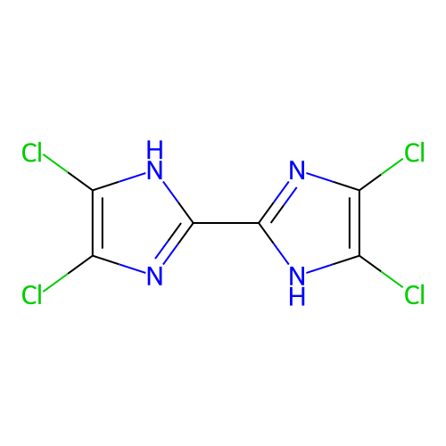 4,5-dichloro-2-(4,5-dichloro-1H-imidazol-2-yl)-1H-imidazole structure