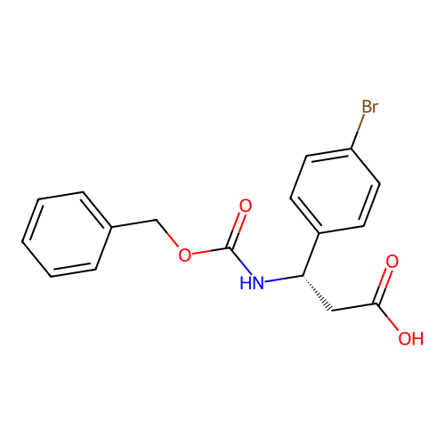 (3S)-3-{[(benzyloxy)carbonyl]amino}-3-(4-bromophenyl)propanoic acid structure