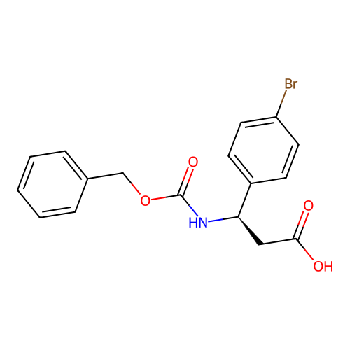 (3R)-3-{[(benzyloxy)carbonyl]amino}-3-(4-bromophenyl)propanoic acid structure