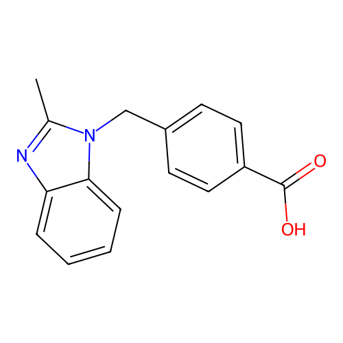 4-[(2-Methylbenzimidazol-1-yl)methyl]benzoic acid structure