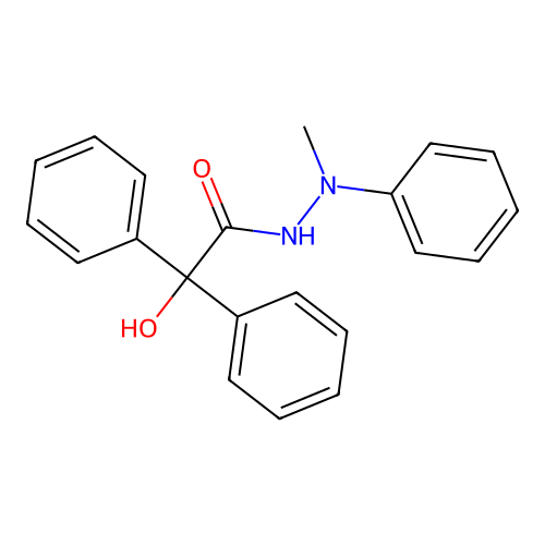 2-hydroxy-N'-methyl-N',2,2-triphenylacetohydrazide structure