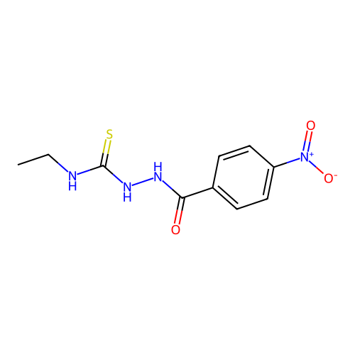 N-ethyl-2-[(4-nitrophenyl)carbonyl]hydrazinecarbothioamide structure