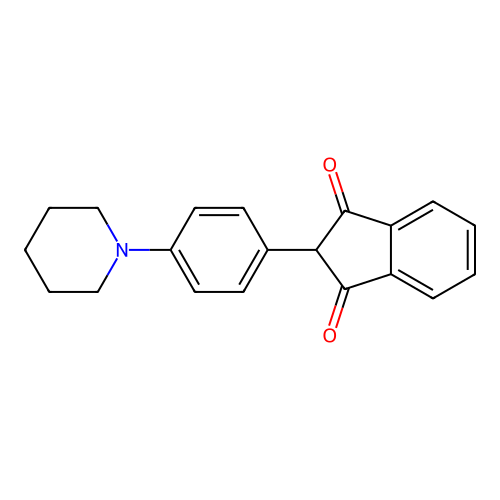 2-(4-Piperidin-1-yl-phenyl)-indan-1,3-dione structure