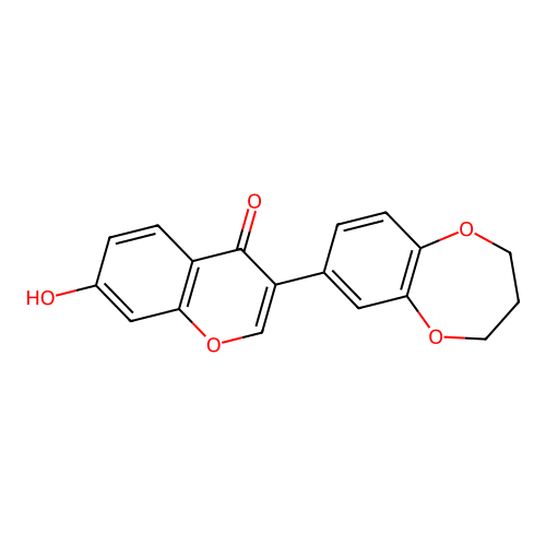 3-(3,4-dihydro-2H-benzo[b][1,4]dioxepin-7-yl)-7-hydroxy-4H-chromen-4-one structure