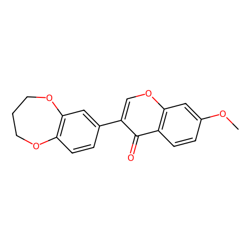 3-(3,4-dihydro-2H-1,5-benzodioxepin-7-yl)-7-methoxy-4H-chromen-4-one structure