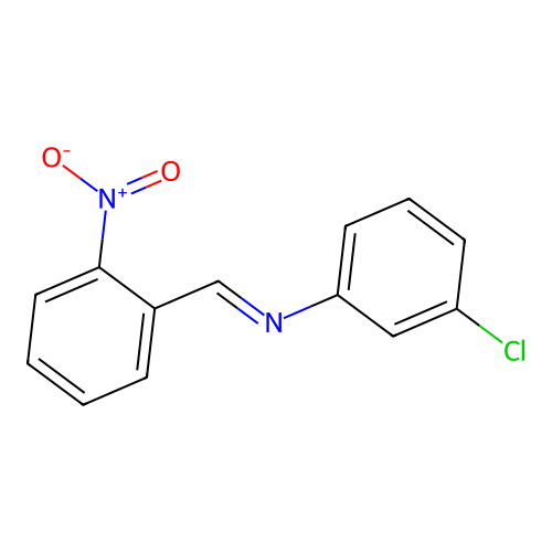 3-chloro-N-[(E)-(2-nitrophenyl)methylidene]aniline structure