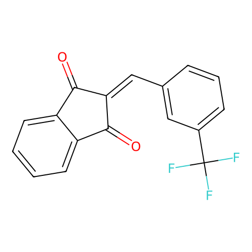 2-{[3-(trifluoromethyl)phenyl]methylidene}-2,3-dihydro-1H-indene-1,3-dione structure
