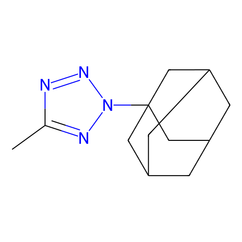 2-(1-adamantyl)-5-methyl-2H-tetrazole structure
