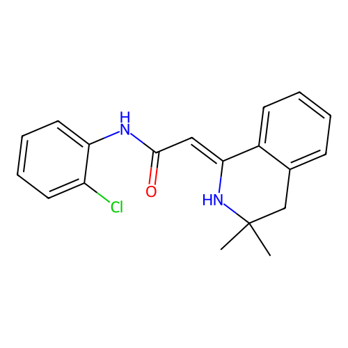 Acetamide, 2-(1,2,3,4-tetrahydro-3,3-dimethylisoquinolin-1-ylideno)-N-(2-chlorophenyl)- structure