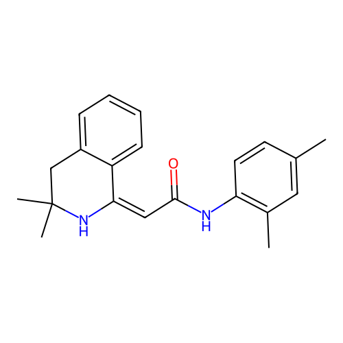2-(3,4-Dihydro-3,3-dimethyl-1(2H)-isoquinolinylidene)-N-(2,4-dimethylphenyl)acetamide structure