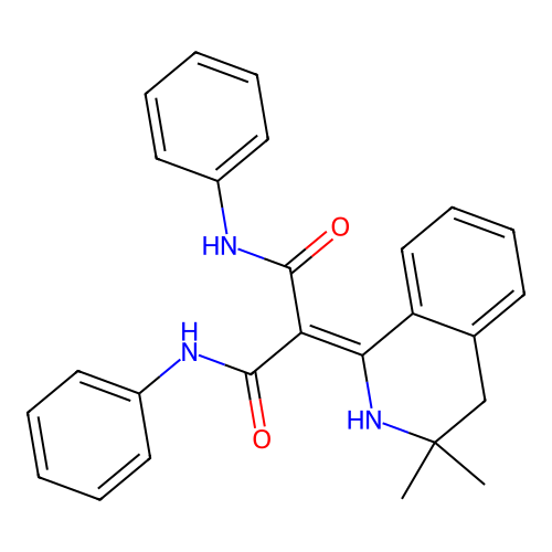 2-(3,3-dimethyl-3,4-dihydroisoquinolin-1(2H)-ylidene)-N1,N3-diphenylmalonamide structure