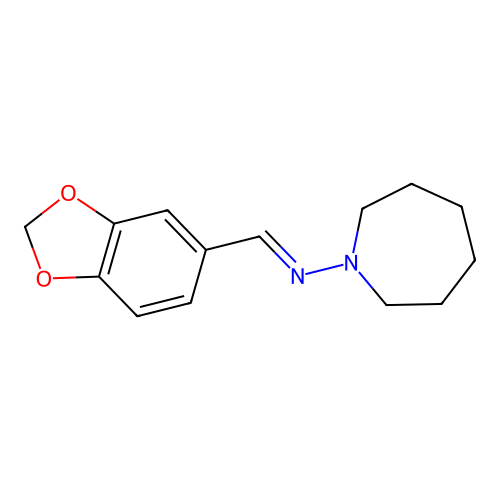 (E)-N-(azepan-1-yl)-1-(1,3-benzodioxol-5-yl)methanimine structure